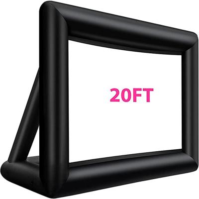 China 20ft 210D Oxford Cloth Inflatable Movie Theater Outdoor Inflatable Cinema Screen Inflatable Screen Projector Screen for sale