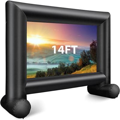 China 210D Oxford Cloth Backyard 14ft Inflatable Screen Inflatable Screen Movie Projector Outdoor Inflatable Screen For Outdoor for sale