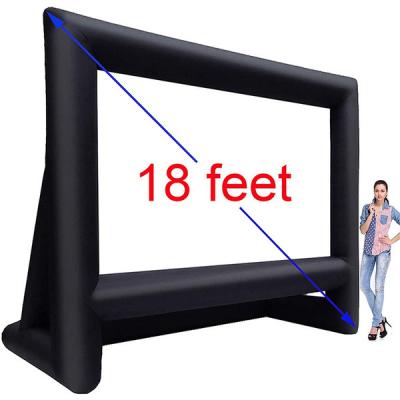 China Oxford Cloth Outdoor Inflatable Cinema Set Up Outdoor Screen Inflatable Projector With Stand Yard Inflatable Projector Screen for sale