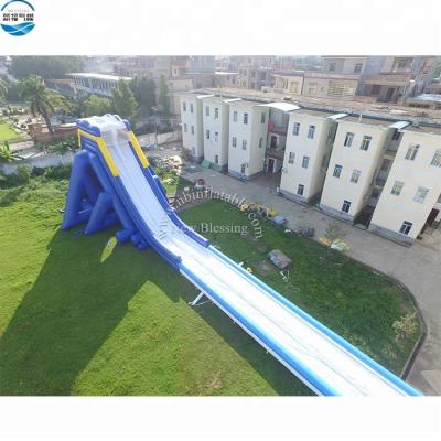 China Amusement park used big inflatable water slide for sale,giant pvc inflatable water slide with swimming pool NB001-5 for sale