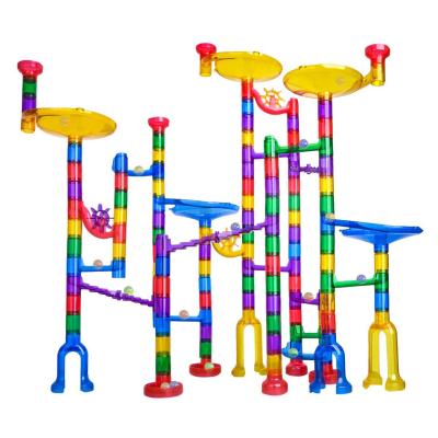 China DIY Pretty Hill 122 PCS Track Race Marble Educational Marble Run For Kids Age 6 Years Old And Up for sale