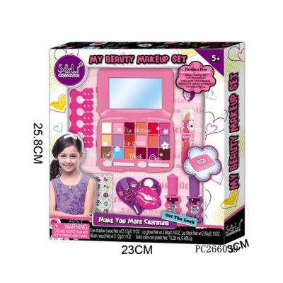 China Beauty Tools Kids Cosmetic Real Makeup For Girls For 6 Years Old And With Mirror, Lip Gloss, Eyeshadow, Blushes And Nail Polish for sale