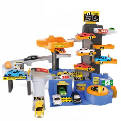 China Slot Toy 2021 New Design City Car Parking Lot Track Toy Sets For Boys And Children 5-14 Years Old With Window Box for sale