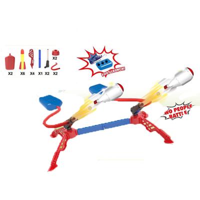 China Popular Fun Two Person Interaction Toy Rocket Launcher with 6 Foam Rocket for Family Outdoor Games for sale