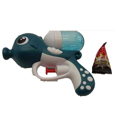 China Cartoon Toys Amazon 2021 Tending Cute Seahorse Water Gun Shape Candy Toys For Kids Outdoor Activity for sale