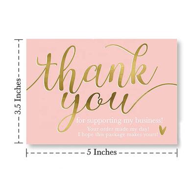 China paper & Custom Printing Cardboard Kraft Paper Thank You Cards For Small Business Custom for sale