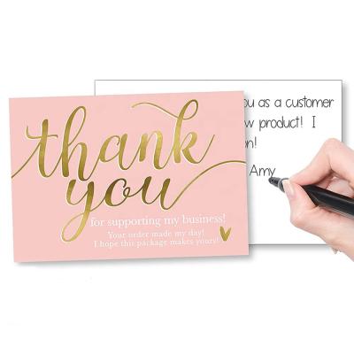 China paper & Cardboard Custom Printing Kraft Paper Small Thank You Cards Custom With Logo for sale