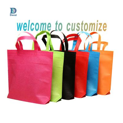 China Customized Eco Friendly Handled Tote Bag Non Woven Reusable Shopping Bags With Logo for sale