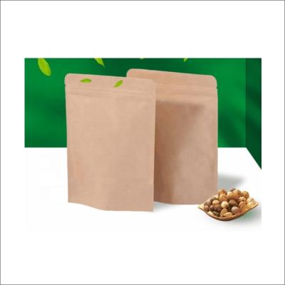 China Customized Recyclable Small Packaging Bags Kraft Paper Bag For Food Kraft Paper Bag With Window for sale