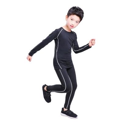 China 2022 Breathable Compression T-shirt O-Neck Amazon Workout Leggings Yoga Tracksuit Gym Tight Fitness Sets Sportswear For Kid for sale