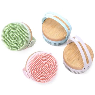 China EXFOLIATE Hair Back Body Product Cleansing Body Exfoliating Massage Scrubber Soft Silicone Shower Brush for sale