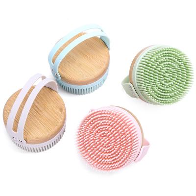 China EXFOLIATE Spa Shower Soft Bath Massage Brush Silicone Loop Body Brush Bath And Body Scrubber for sale