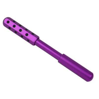 China Classic Anti-Puffiness Home SPA Face Massager Roller Germanium Facial Sculpting Wand Face Lift Purple Roller for sale