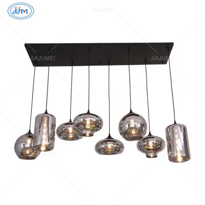 China Small restaurant length suspension chandeliers adjustable Nordic post-modern bar glass decoration lamps for sale