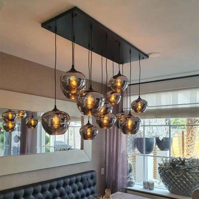 China Nordic Modern Glass Pendant Light Adjustable Length Home Hanging Lamp E27 Decorative Clear Glass Hotel Restaurant for sale