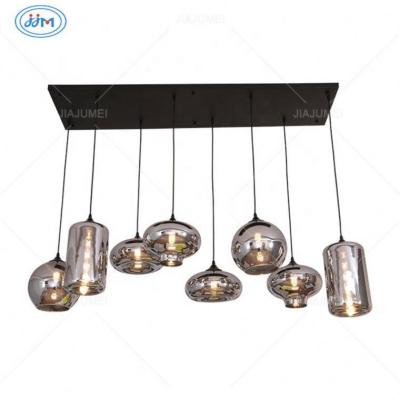 China Hot Sale Adjustable Length Chandelier Lamp E27 Glass Pendant Lights for Living Room Hotel Restaurant Hanging Lights for sale