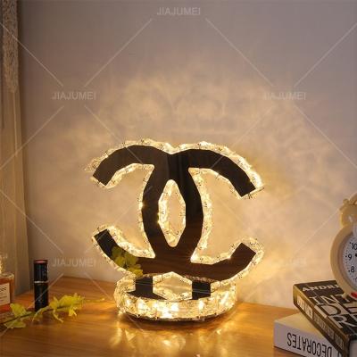 China Modern Light Luxury Design Fashion Decoration Bedroom Dressing Table Led Crystal Table Lamp for sale