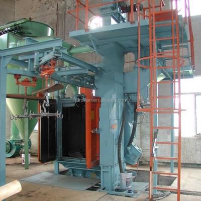 China Rust Removing Q37 Series Double Spinner Hanger Hook Shot Blasting Machine With Low Price for sale