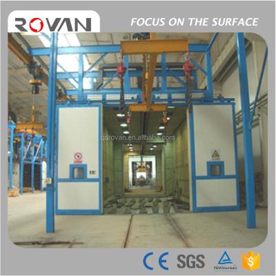 China Critical cleaning/newest high efficiency sand blasting residue-free cabin, dustless blasting room, sand blasting cabin for sale