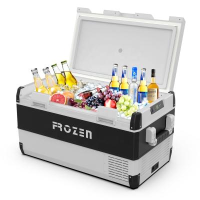 China Factory Wholesale FROZEN Portable Freezer 100L Low Power Consumption Auto Fridge Car Cooler For AC DC Use for sale