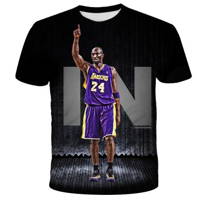 China Kobe 3d Print Shirt Bryant Jersey Anti Shrink T-shirt Customized Super Dry Shirt Basketball Star Kobe T-shirt for sale