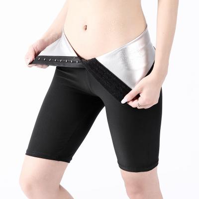 China Hot Selling Breathable Sauna Suit Slimming Fifth Pants Neoprene Slimming Pants High Waist Sports Tracksuit for sale