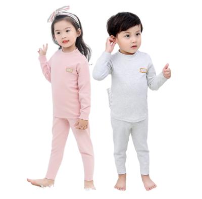 China Thermal thermal underwear set kids winter nightgowns long johns kids pajamas 2pcs set thermal underwear for kids for sale