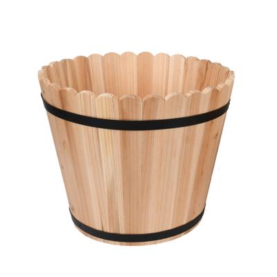 China Modern OEM Customize Factories Wooden Bamboo Succulent Pots Planter Pots European Market Manufacturers for sale