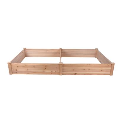 China Modern OEM Customize Outdoor Garden Vegetable Plant Raised Pot Wooden Box Flower Box Planter Box Bed for sale