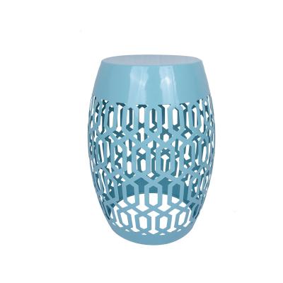 China Modern OEM Customize Manufacturers Home Blue Lace Exterior Cut Modern Side Table With Tile Top for sale