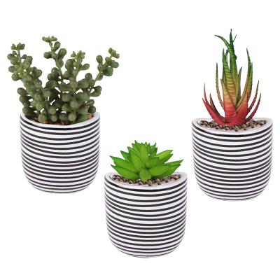 China Outdoor OEM Customize Different Height Office Decor Artificial Plastic Rattan Planter Manufacturers Artificial Plants for sale