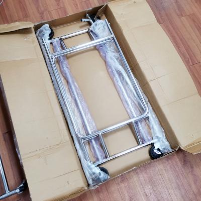 China Metal Display Garment Rack Single Sided Portable Rolling Clothes Drying Double Pole Racks for sale