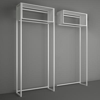 China Single-Sided White Shelves Show Racks Light Box Jewelry Store Stationery Shop Iron Floor Display Cabinet Source Factory for sale