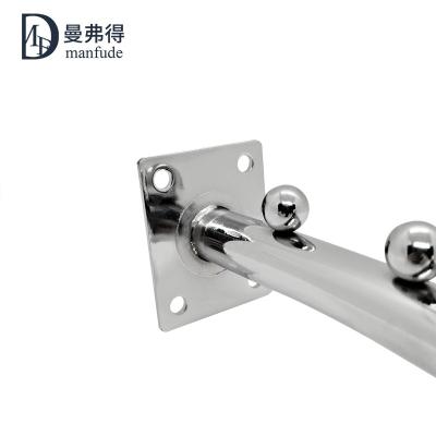 China Preferable Store Merchandise Display Stainless Steel Thick Tube Hanging Round Bead Hook for sale