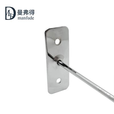 China Store Merchandise Display Adjustable Stainless Steel Thin Strip Chrome Plated Wall Hooks for sale