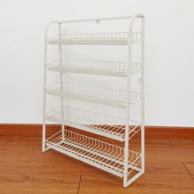 China Small single-sided mesh shelf iron shelf can be installed on the white wall for sale