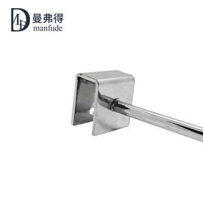 China Hot Clothing Store Supermarket Sale Shelf Hook Metal Chrome Hardware Display Used Square Tube Hook For Shelf Clothing Hook for sale