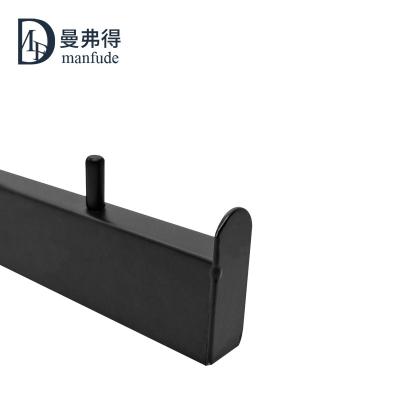 China Hot Supermarket Shelf Foshan Factory Sale Square Tube Hook Supermarket Display Rack Metal Black Hook for sale