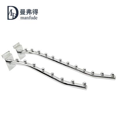 China Store merchandise display Foshan factory slatwall hook around square tube 5 7 9beads display racks hooks for sale