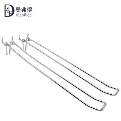 China Shop Merchandise Display Manfude Supermarket Shelf Hook Metal Pegboard Hangs Panel Hooks for sale