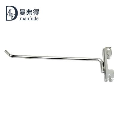 China Store Merchandise Display Manfude Supermarket Shelf Hook Factory Wall Brackets Metal U Shaped Slotted Brackets/clothes rack design show ho for sale