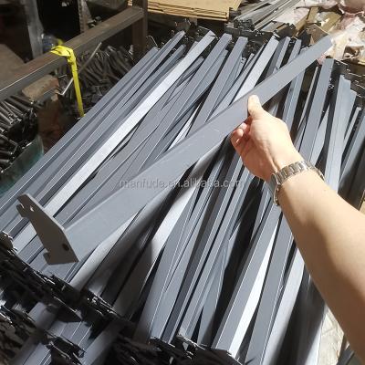 China Customizable Iron Tube Gray Square Supermarket Shelves Accessories 50~200cm Length for sale