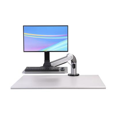 China Classic 1/1 Tier Sit-Rack Workstation Top with Single Monitors Arm Installed at 32