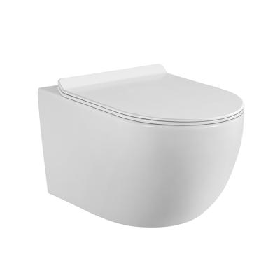 China Hasin Factory Automatic Flush Operation Cheap Toilet Collision Type Wall Hung Toilet White Bowl for sale