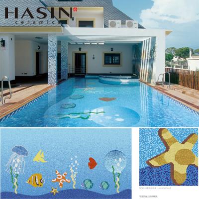 China Floor Hsin Custom Design Of Underwater Animal Pool Mosaic for sale