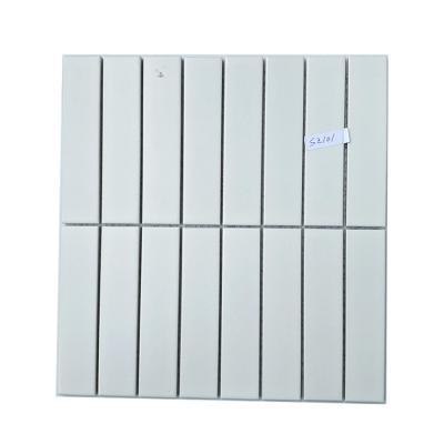 China White Modern Parquet Factory Price Easy Install Ceramic Mosaic Wall Slabs for sale