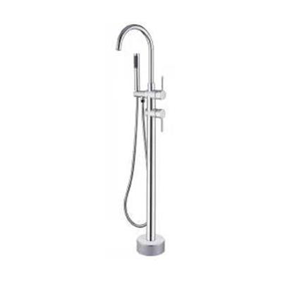 China Without Slide Bar Bath And Shower Faucets Chrome Tub Faucet Floor Mounted Tub Faucet for sale