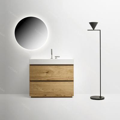 China Bathroom Modern Solid Wood Corner Cabinet With Vanity Unit Bathroom Basin And Bathroom Vanity Light for sale