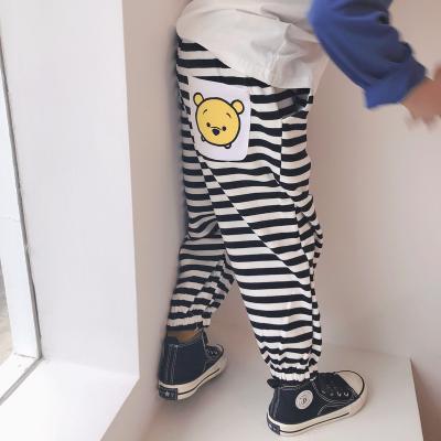 China Breathable Children's Bloomers Boy Loose, Striped Pants Cartoon Casual Pants for sale