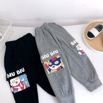 China Color Fade Proof Boy's Casual Boy's Cartoon Pattern Trousers Sports Pants For Kids for sale